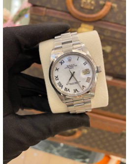 (LIKE NEW) ROLEX OYSTER PERPETUAL DATE REF 15000 MOTHER OF PEARL DIAL 34MM AUTOMATIC WATCH 