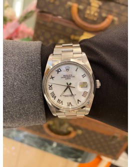 (LIKE NEW) ROLEX OYSTER PERPETUAL DATE REF 15000 MOTHER OF PEARL DIAL 34MM AUTOMATIC WATCH 