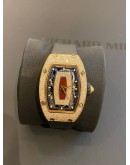 (LIKE NEW) 2022 RICHARD MILLE RM 07-01 SNOWFLAKE DIAMOND 18K 750 ROSE GOLD RED YACHT WOOD GRAIN DIAL 45.66MM x 31.4MM AUTOMATIC WATCH -FULL SET-