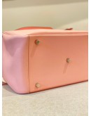 HERMES LINDY 30 ROSE SAKURA IN VEAU SWIFT PHW STAMP X -FULL SET- 