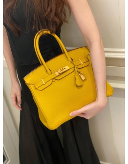 (LIKE NEW) HERMES BIRKIN 30 IN JAUNE AMBRE VEAU TOGO LEATHER -FULL SET-
