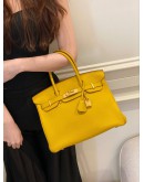 (LIKE NEW) HERMES BIRKIN 30 IN JAUNE AMBRE VEAU TOGO LEATHER -FULL SET-