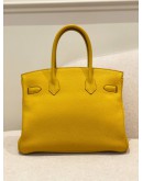 (LIKE NEW) HERMES BIRKIN 30 IN JAUNE AMBRE VEAU TOGO LEATHER -FULL SET-