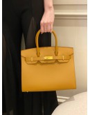 (BRAND NEW) 2021 HERMES BIRKIN 30 BAG IN MOUTARDE EPSOM LEATHER -FULL SET-