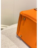 (CLEAR STOCK) 2016 HERMES LINDY 30 IN ORANGE H SWIFT LEATHER -FULL SET-