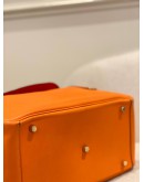 (CLEAR STOCK) 2016 HERMES LINDY 30 IN ORANGE H SWIFT LEATHER -FULL SET-