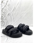 (LIKE NEW) CHRISTIAN LOUBOUTIN DADDY POOL SPIKED SANDALS SIZE 41 IN BLACK LEATHER