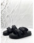 (LIKE NEW) CHRISTIAN LOUBOUTIN DADDY POOL SPIKED SANDALS SIZE 41 IN BLACK LEATHER