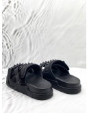 (LIKE NEW) CHRISTIAN LOUBOUTIN DADDY POOL SPIKED SANDALS SIZE 41 IN BLACK LEATHER