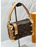 (LIKE NEW) MICROCHIP LOUIS VUITTON SIDE TRUNK PM IN BROWN MONOGRAM CANVAS -FULL SET-
