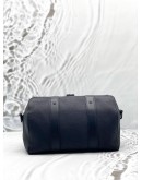 (LIKE NEW) MICROCHIP LOUIS VUITTON CITY KEEPALL IN BLACK LV AEROGRAM LEATHER 