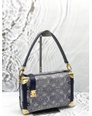 (LIKE NEW) LOUIS VUITTON SIDE TRUNK MM IN BLUE MONOGLAM CANVAS WITH LEATHER
