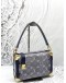 (LIKE NEW) LOUIS VUITTON SIDE TRUNK MM IN BLUE MONOGLAM CANVAS WITH LEATHER
