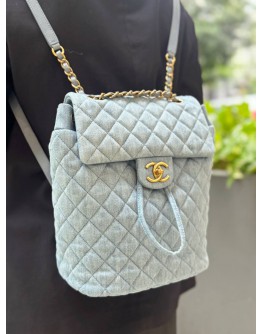 CHANEL URBAN SPIRIT BACKPACK IN LIGHT BLUE DENIM