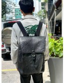 (LIKE NEW) CHRISTIAN DIOR DAILY BACKPACK IN BLACK DIOR GRAVITY LEATHER