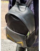 FENDI MONSTER EYES BACKPACK IN BLACK LEATHER WITH NYLON