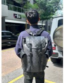MICROCHIP LOUIS VUITTON CHRISTOPHER MM BACKPACK IN BLACK AND GREY MONOGRAM ECLIPSE CANVAS WITH LEATHER