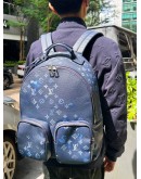 (LIKE NEW) LOUIS VUITTON MULTIPOCKET LIMITED EDITION BACKPACK IN BLUE MONOGRAM INK WATERCOLOR LEATHER