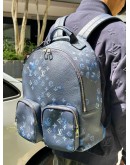 (LIKE NEW) LOUIS VUITTON MULTIPOCKET LIMITED EDITION BACKPACK IN BLUE MONOGRAM INK WATERCOLOR LEATHER