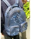 (LIKE NEW) LOUIS VUITTON MULTIPOCKET LIMITED EDITION BACKPACK IN BLUE MONOGRAM INK WATERCOLOR LEATHER