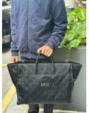 (SALE) GUCCI OFF THE GRID TOTE BAG IN BLACK NYLON WITH LEATHER