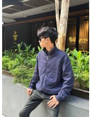 (LIKE NEW) LOUIS VUITTON COTTON MONOGRAM EMBOSSED TRACK TOP SIZE S IN NIGHT SKY 