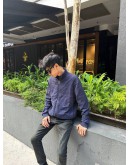 (LIKE NEW) LOUIS VUITTON COTTON MONOGRAM EMBOSSED TRACK TOP SIZE S IN NIGHT SKY 