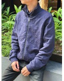 (LIKE NEW) LOUIS VUITTON COTTON MONOGRAM EMBOSSED TRACK TOP SIZE S IN NIGHT SKY 