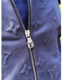 (LIKE NEW) LOUIS VUITTON COTTON MONOGRAM EMBOSSED TRACK TOP SIZE S IN NIGHT SKY 