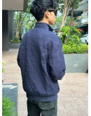 (LIKE NEW) LOUIS VUITTON COTTON MONOGRAM EMBOSSED TRACK TOP SIZE S IN NIGHT SKY 