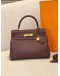 (CLEAR STOCK) (LIKE NEW) HERMES KELLY 28 RETOURNE IN BORDEAUX VEAU TOGO LEATHER -FULL SET-