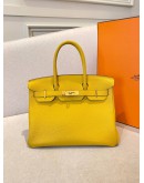 (LIKE NEW) HERMES BIRKIN 30 IN JAUNE AMBRE VEAU TOGO LEATHER -FULL SET-
