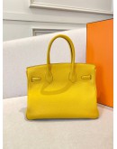 (LIKE NEW) HERMES BIRKIN 30 IN JAUNE AMBRE VEAU TOGO LEATHER -FULL SET-