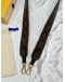 LOUIS VUITTON STRAP BANDOULIERE IN BROWN MONOGRAM CANVAS WITH BLACK LEATHER -FULL SET-