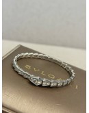 (LIKE NEW) 2019 BVLGARI SERPENTI VIPER BRACELET SIZE M IN 18K 750 WHITE GOLD WITH DIAMOND -FULL SET-  