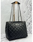 CHANEL REISSUE TOTE BAG IN BLACK AGED CALFSKIN LEATHER