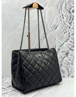 CHANEL REISSUE TOTE BAG IN BLACK AGED CALFSKIN LEATHER