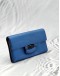 (CLEAR STOCK) GUCCI BAMBOO WALLET IN METALLIC BLUE LEATHER