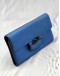 (CLEAR STOCK) GUCCI BAMBOO WALLET IN METALLIC BLUE LEATHER