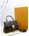 (CLEAR STOCK) (LIKE NEW) LOUIS VUITTON LOCKY BB IN BROWN MONOGRAM CANVAS WITH BLACK LEATHER -FULL SET-