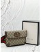 (LIKE NEW) GUCCI NEO VINTAGE BELT BAG IN BEIGE GG SUPREME CANVAS WITH BROWN LEATHER