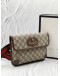 (LIKE NEW) GUCCI NEO VINTAGE BELT BAG IN BEIGE GG SUPREME CANVAS WITH BROWN LEATHER