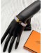 (LIKE NEW) HERMES CLIC H BRACELET IN GOLD PLATED WITH LILAC ENAMEL 