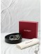 SALVATORE FERRAGAMO GANCINI BELT SIZE 95 IN BLACK LEATHER -FULL SET- 