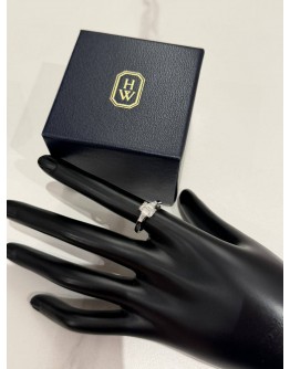 (UNUSED) HARRY WINSTON 1.09CT RING SIZE 55 IN 18K 750 WHITE GOLD WITH DIAMOND -FULL SET-