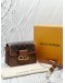 (LIKE NEW) LOUIS VUITTON MINI DAUPHINE IN BROWN MONOGRAM REVERSE CANVAS -FULL SET- 