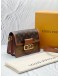 (LIKE NEW) LOUIS VUITTON MINI DAUPHINE IN BROWN MONOGRAM REVERSE CANVAS -FULL SET- 