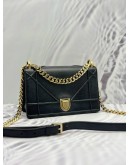 CHRISTIAN DIOR MEDIUM DIORAMA FLAP SHOULDER BAG IN BLACK LEATHER