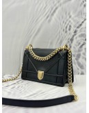 CHRISTIAN DIOR MEDIUM DIORAMA FLAP SHOULDER BAG IN BLACK LEATHER