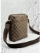 LOUIS VUITTON TROTTEUR BEAUBOURG MESSENGER BAG IN BROWN DAMIER EBENE CANVAS